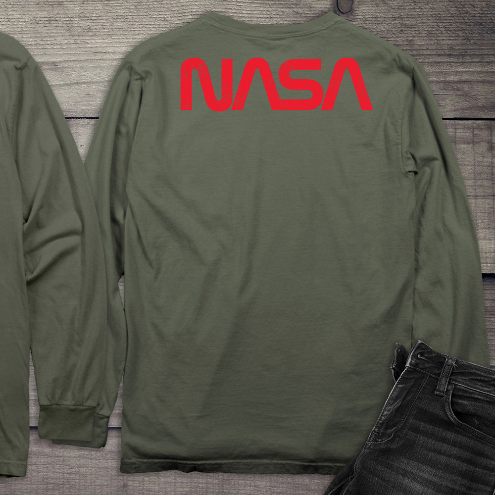 NASA Worm With Crest Long Sleeve Tee
