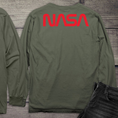 NASA Worm With Crest Long Sleeve Tee