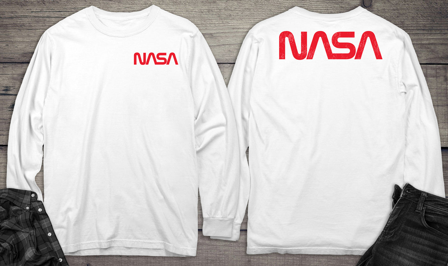 NASA Worm With Crest Long Sleeve Tee