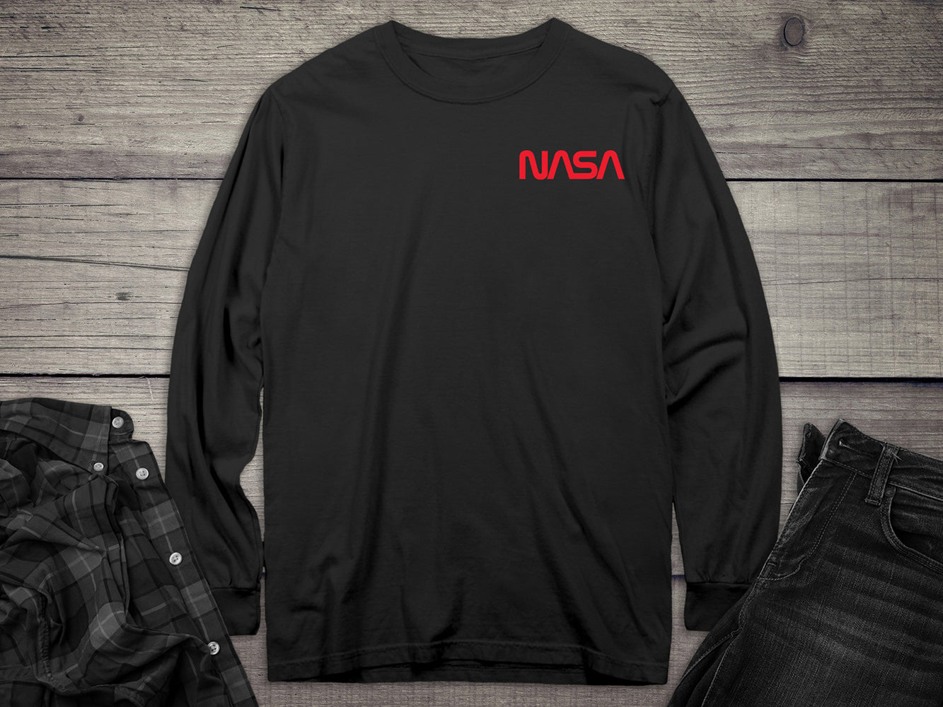 NASA Worm Crest Long Sleeve Tee