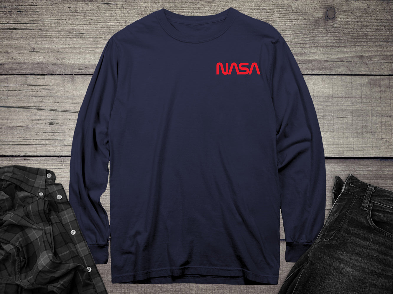 NASA Worm Crest Long Sleeve Tee