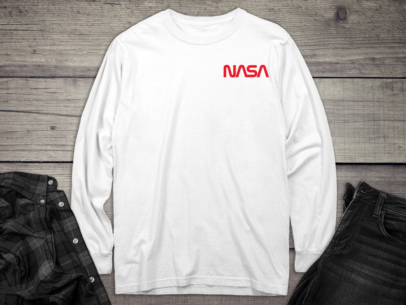 NASA Worm Crest Long Sleeve Tee