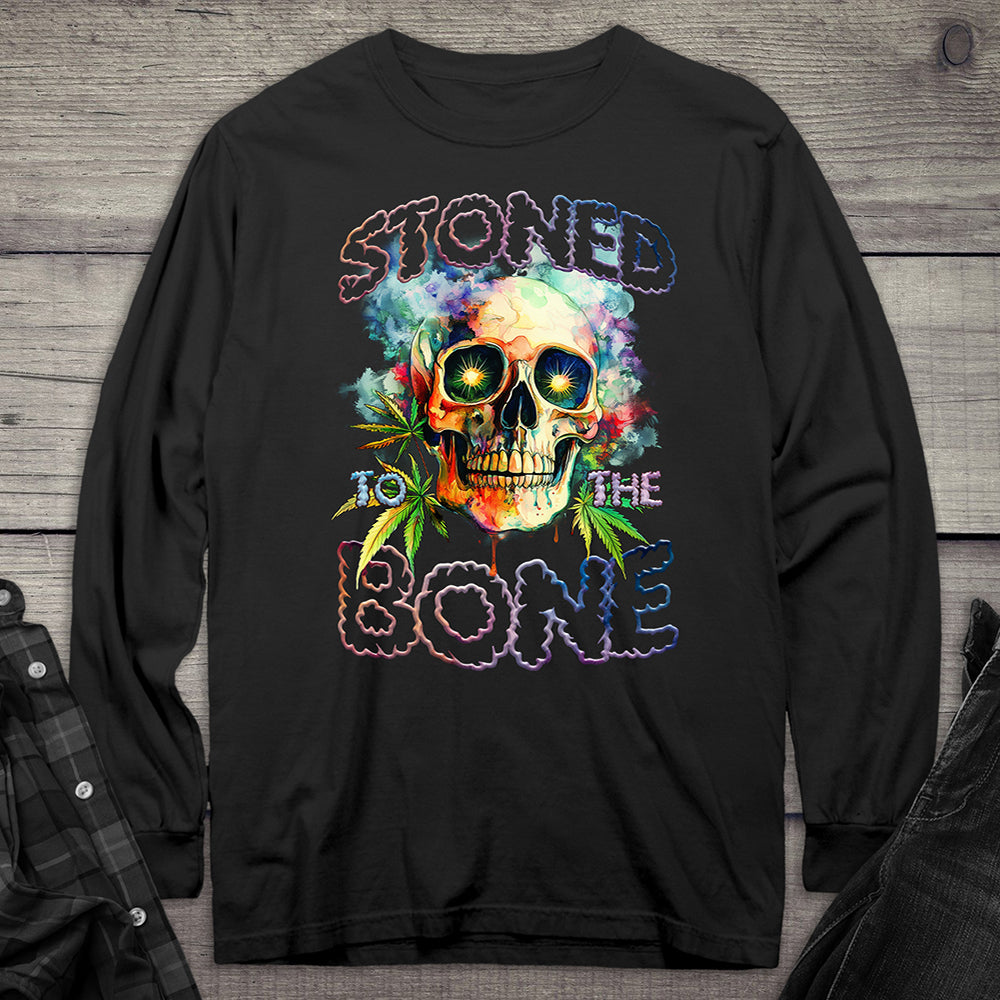Stoned To The Bone Skull Long Sleeve Tee