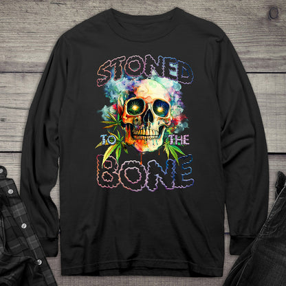 Stoned To The Bone Skull Long Sleeve Tee