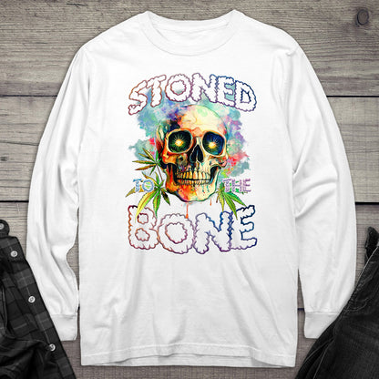 Stoned To The Bone Skull Long Sleeve Tee