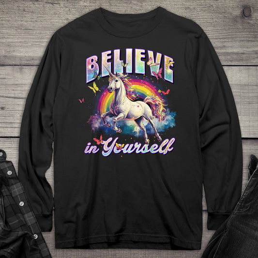 Believe In Yourself Unicorn Long Sleeve Tee