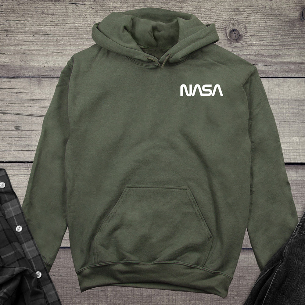 NASA Worm Crest White Hoodie