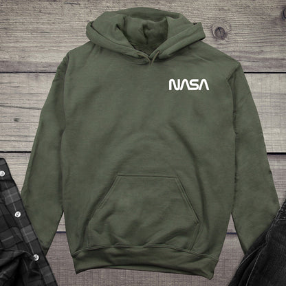 NASA Worm Crest White Hoodie