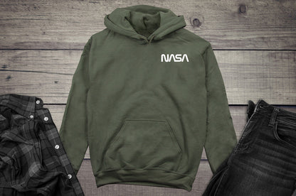 NASA Worm Crest White Hoodie