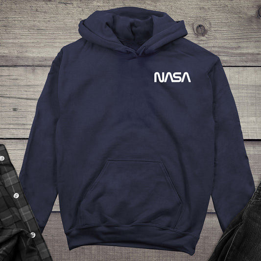 NASA Worm Crest White Hoodie