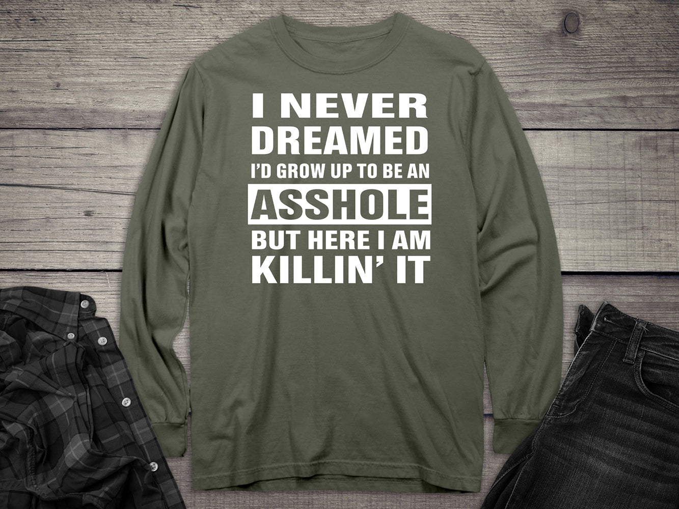 Grow Up Asshole Puncher Long Sleeve Tee