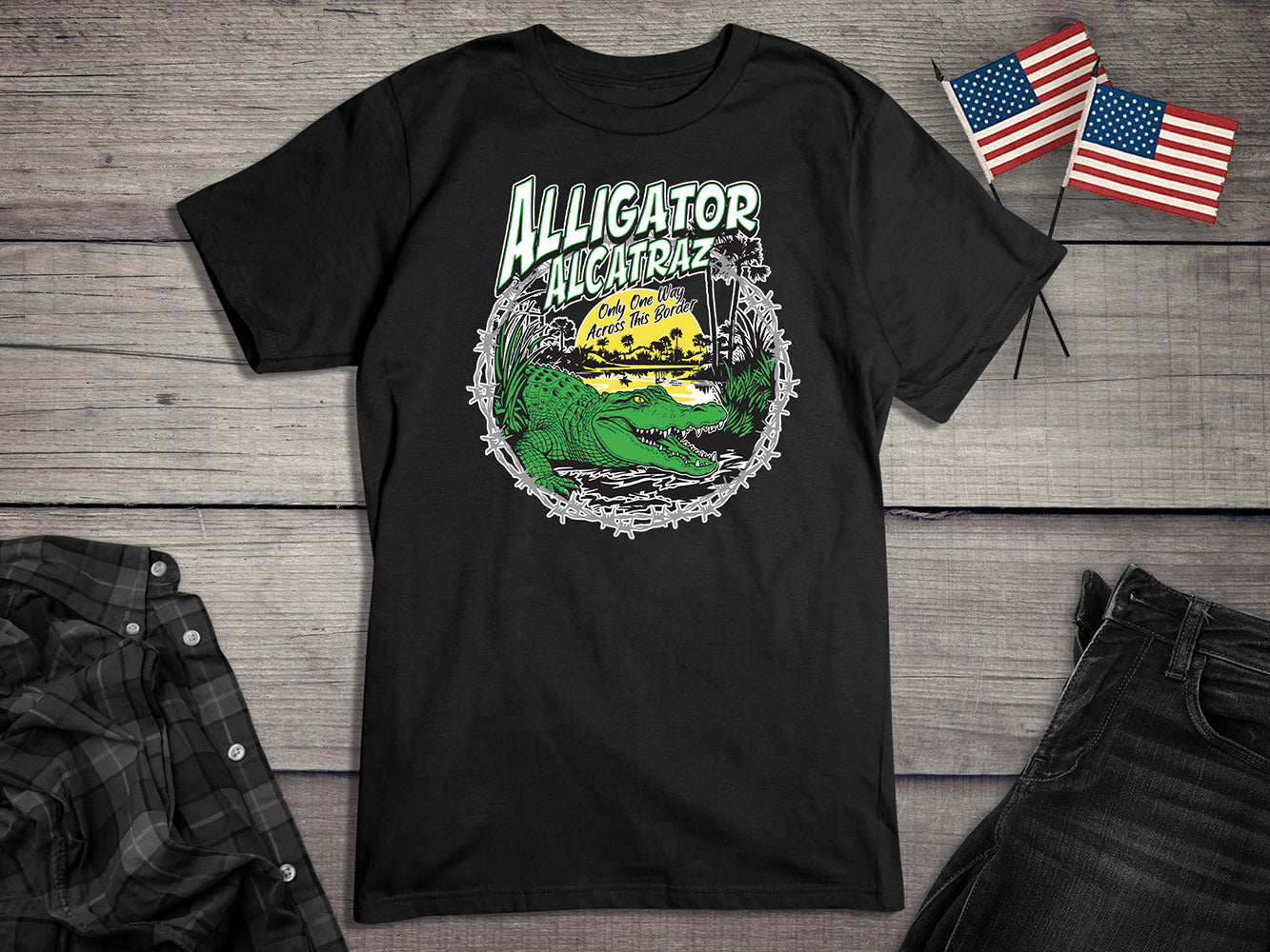 Alligator Alcatraz Border T-Shirt