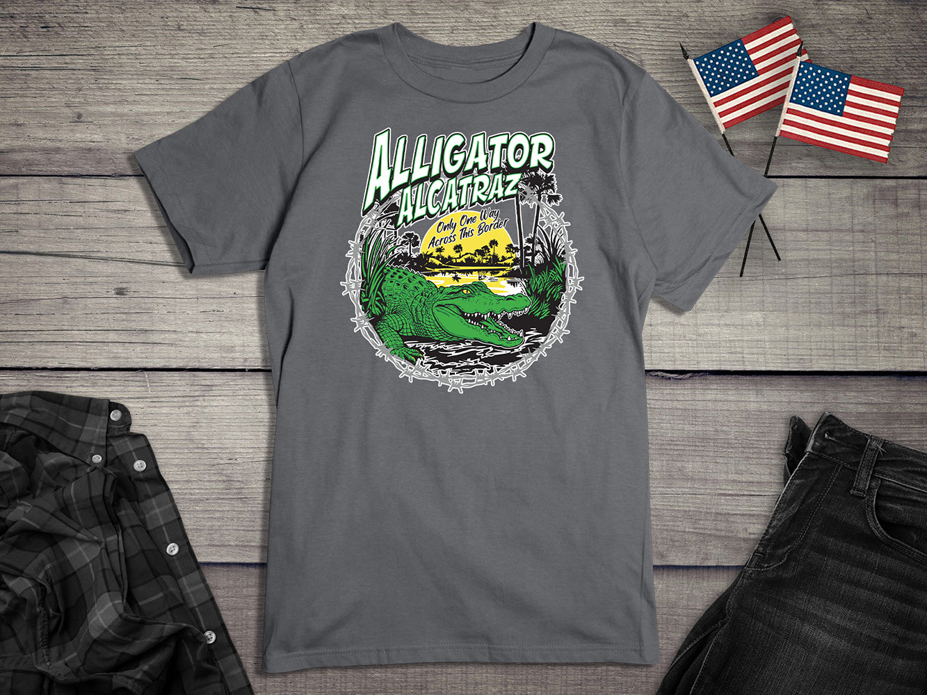 Alligator Alcatraz Border T-Shirt