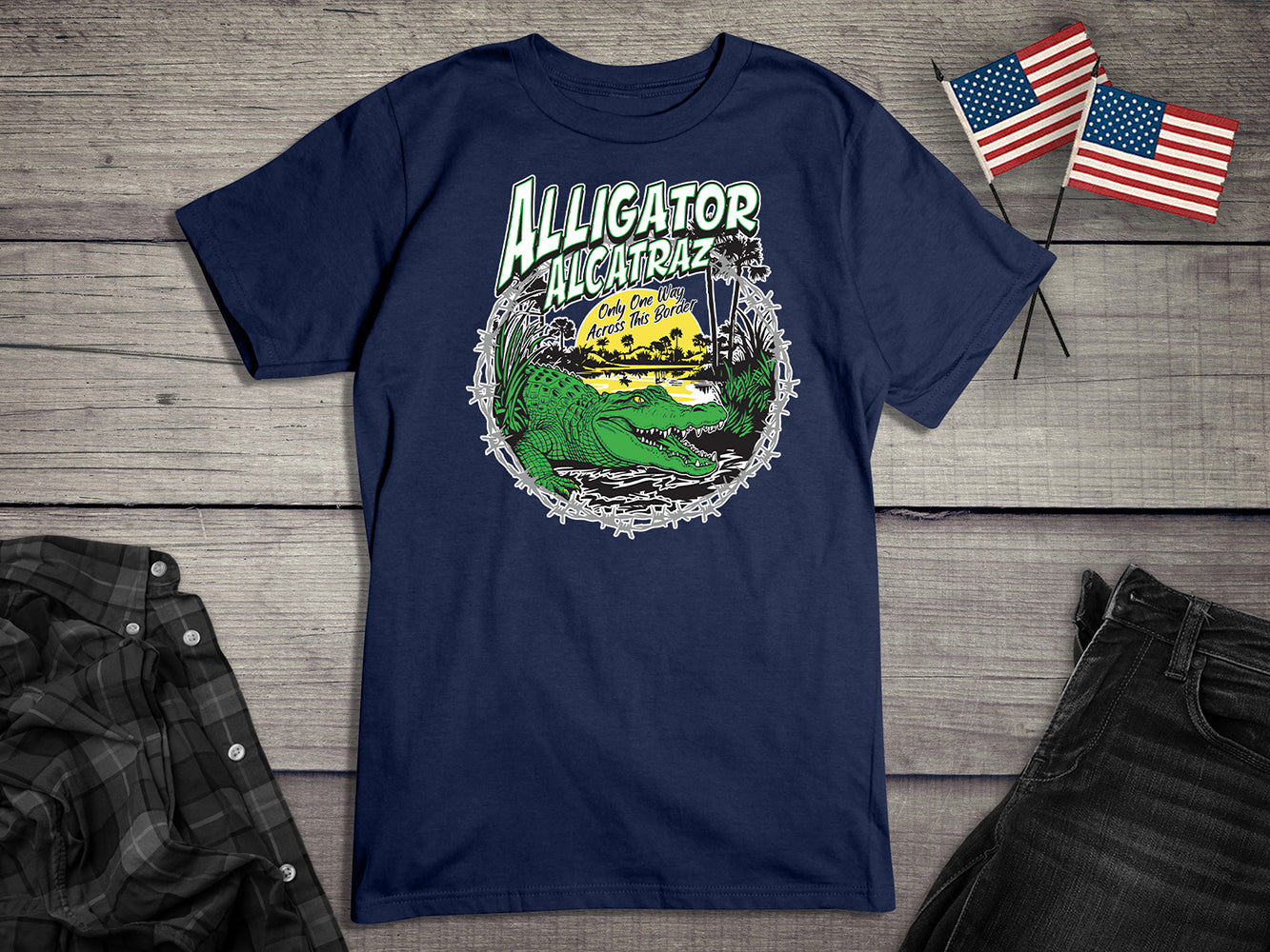 Alligator Alcatraz Border T-Shirt