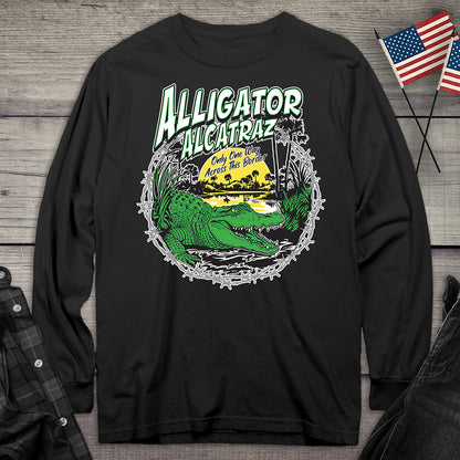 Alligator Alcatraz Border Long Sleeve Tee