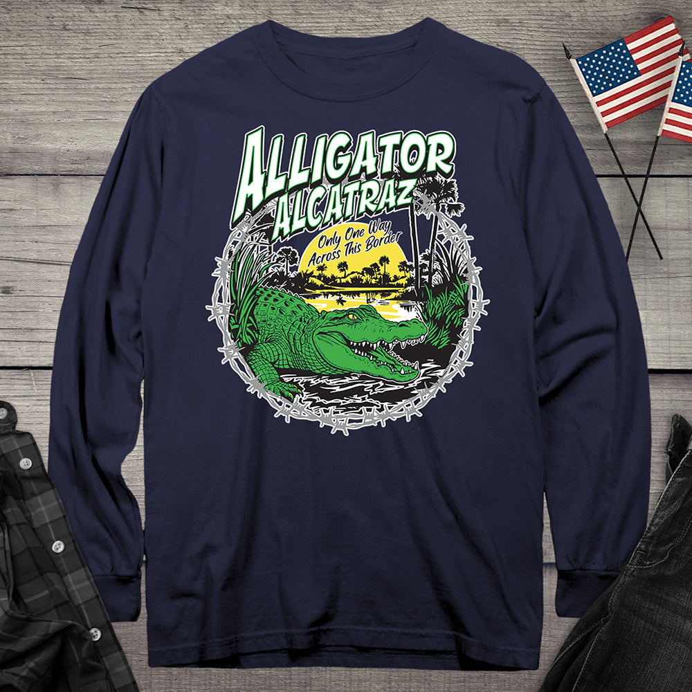 Alligator Alcatraz Border Long Sleeve Tee