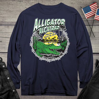 Alligator Alcatraz Border Long Sleeve Tee
