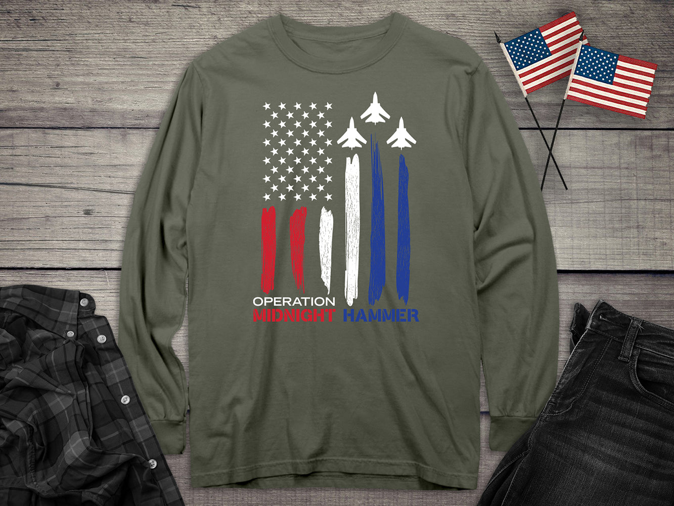 Midnight Hammer Jets Long Sleeve Tee
