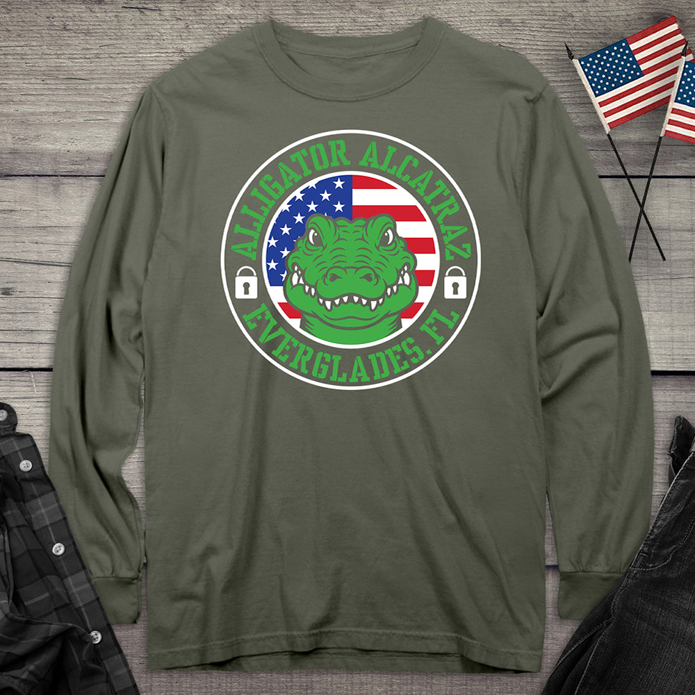 Alligator Alcatraz Circle Long Sleeve Tee