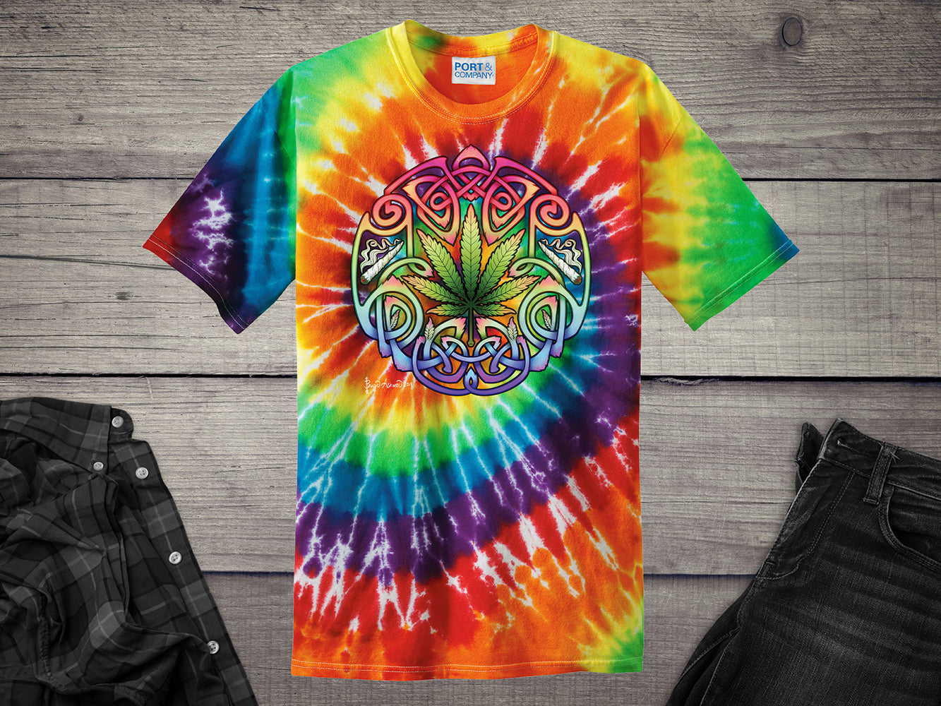 Celtic Smokes Tie-Dye T-Shirt