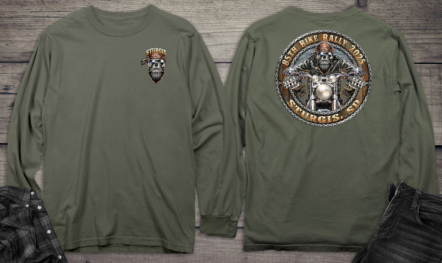 Sturgis Skull Biker Long Sleeve Tee