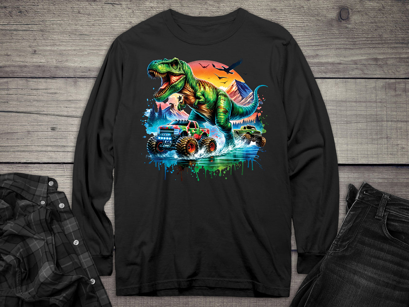 Dinosaur Trucks Long Sleeve Tee