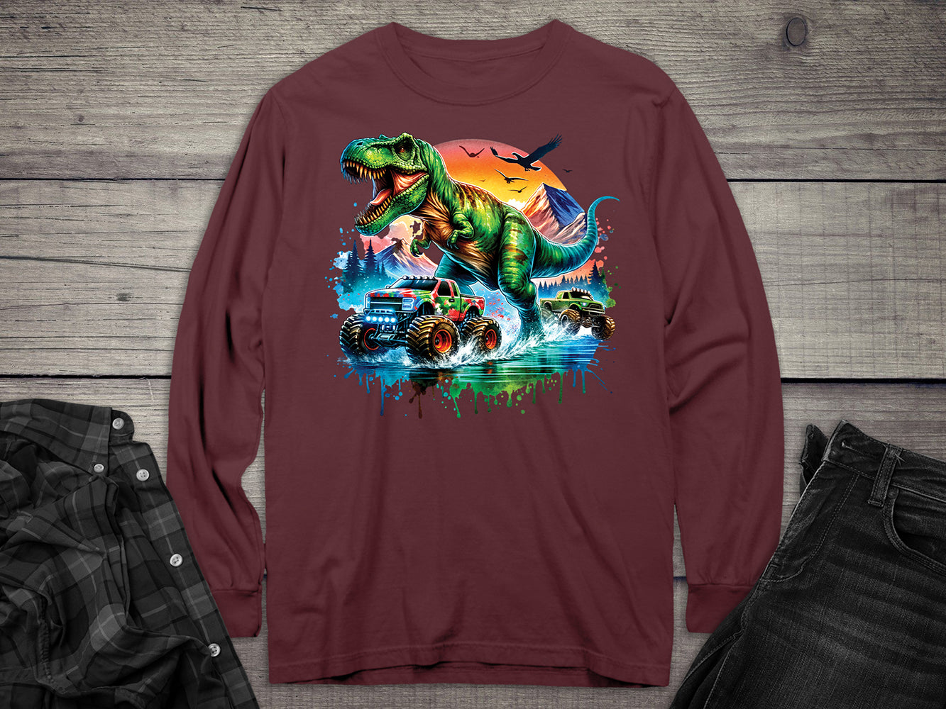 Dinosaur Trucks Long Sleeve Tee