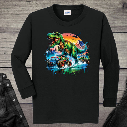Dinosaur Trucks Youth Long Sleeve Tee