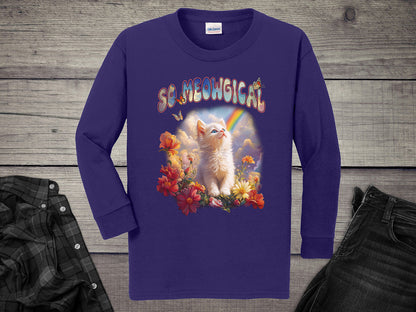 Meowgical Kitten Youth Long Sleeve Tee