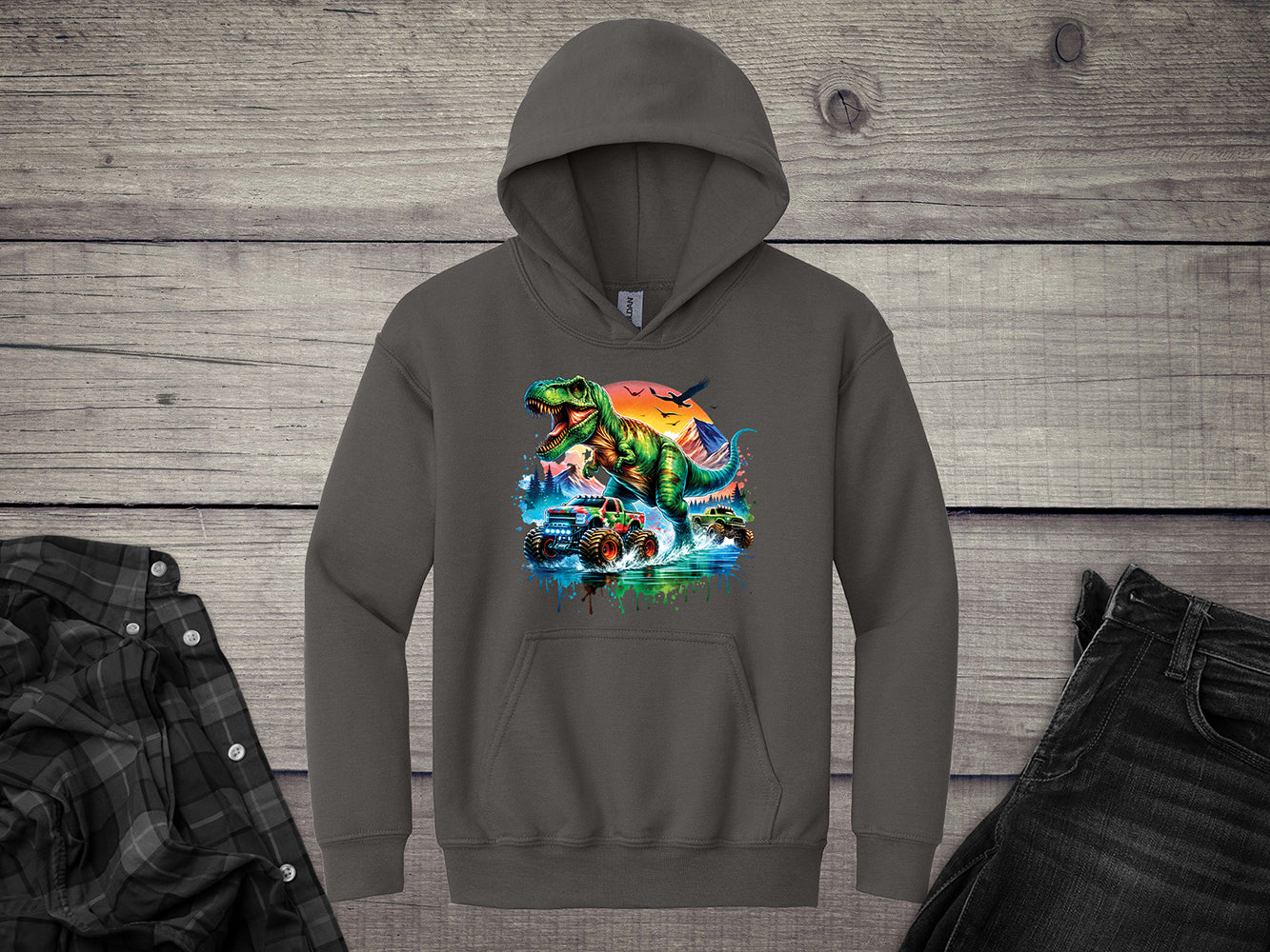 Dinosaur Trucks Youth Hoodie