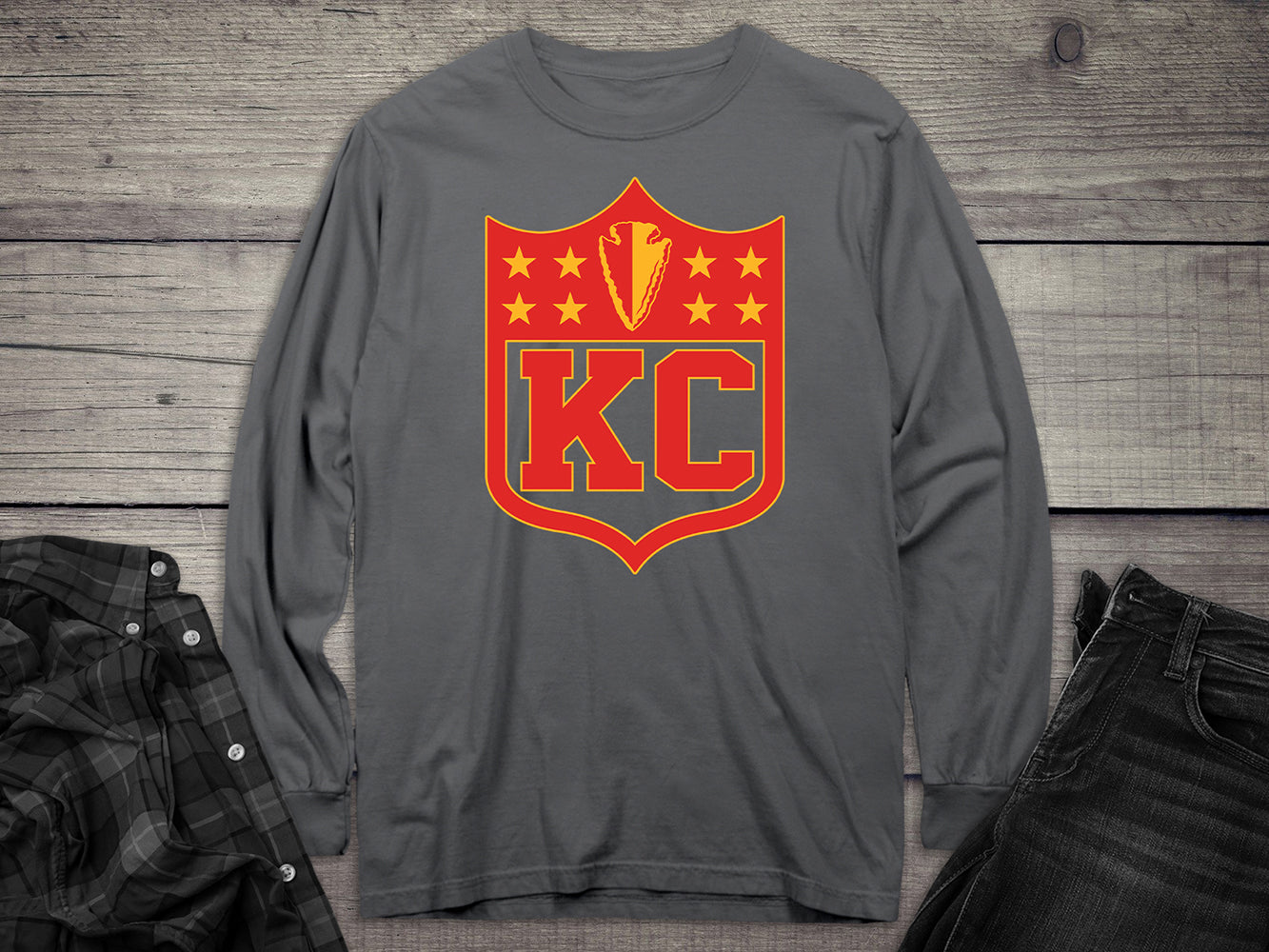 Kansas City Shield Long Sleeve Tee