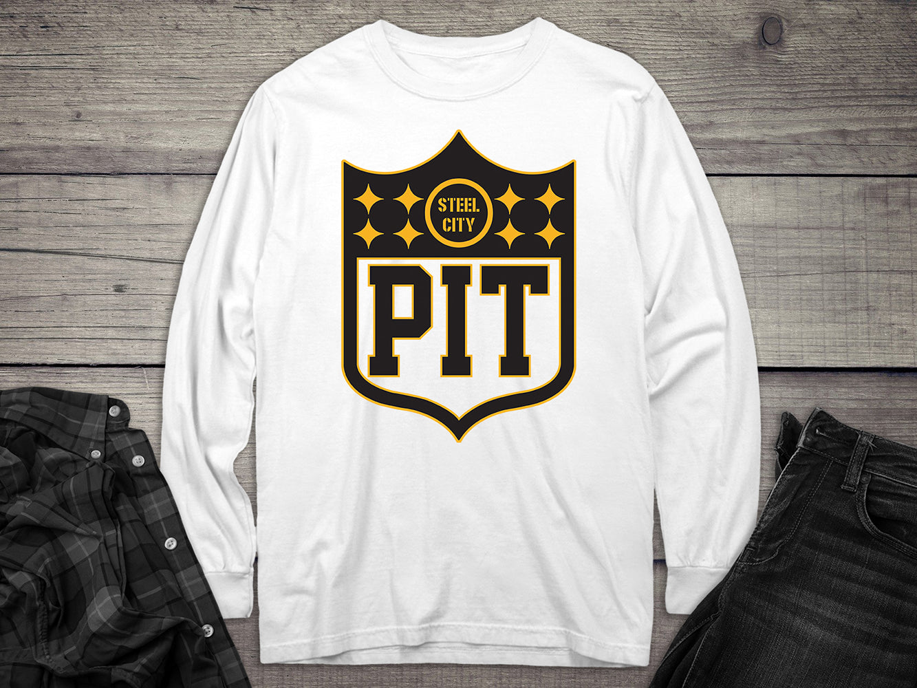 Pittsburgh Shield Long Sleeve Tee