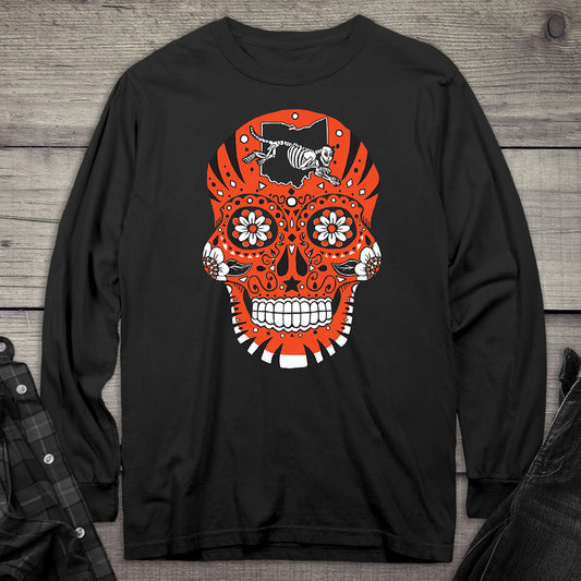 Cinci Sugar Skull Long Sleeve Tee