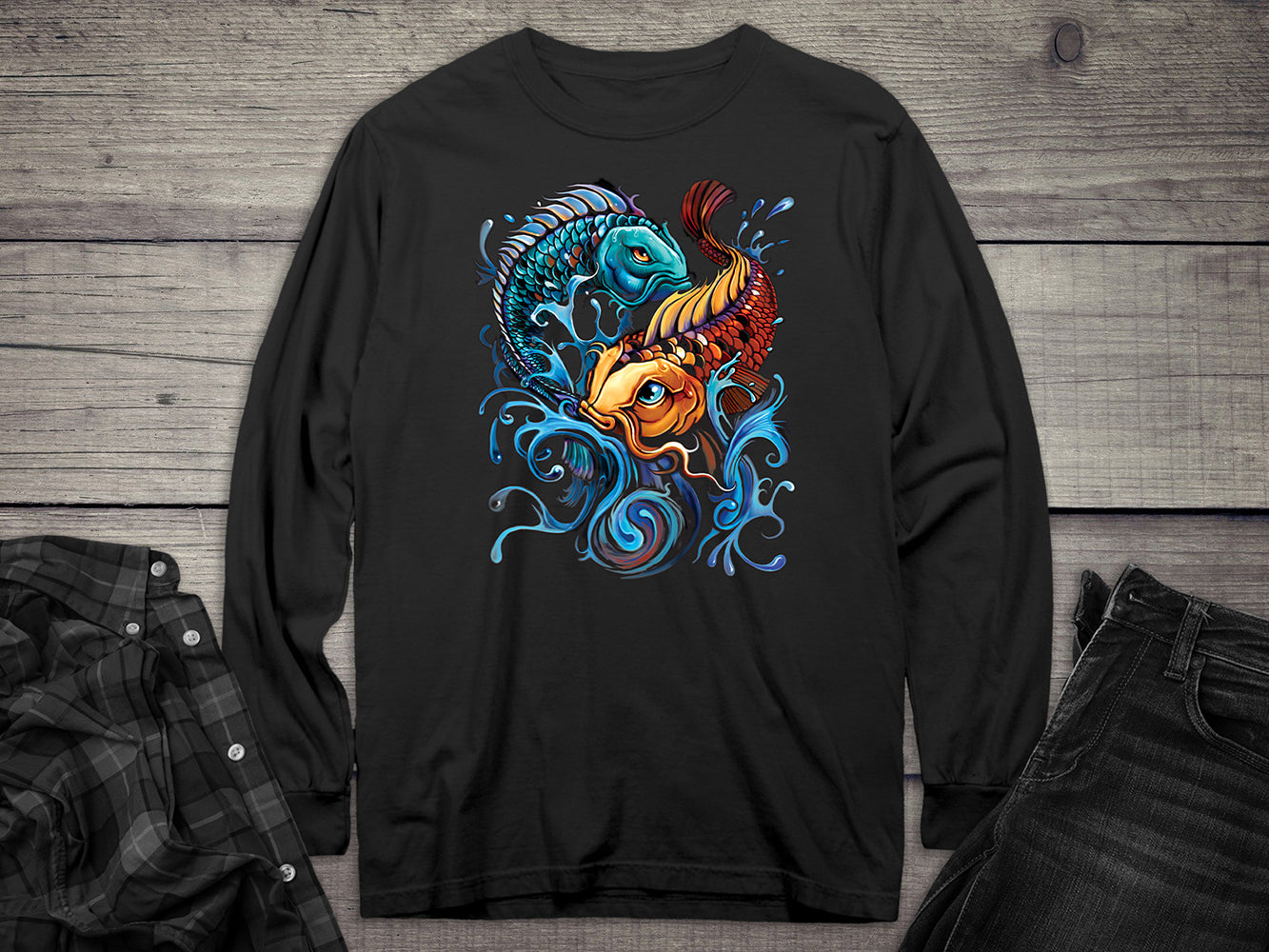 Yin Yang Koi Long Sleeve Tee