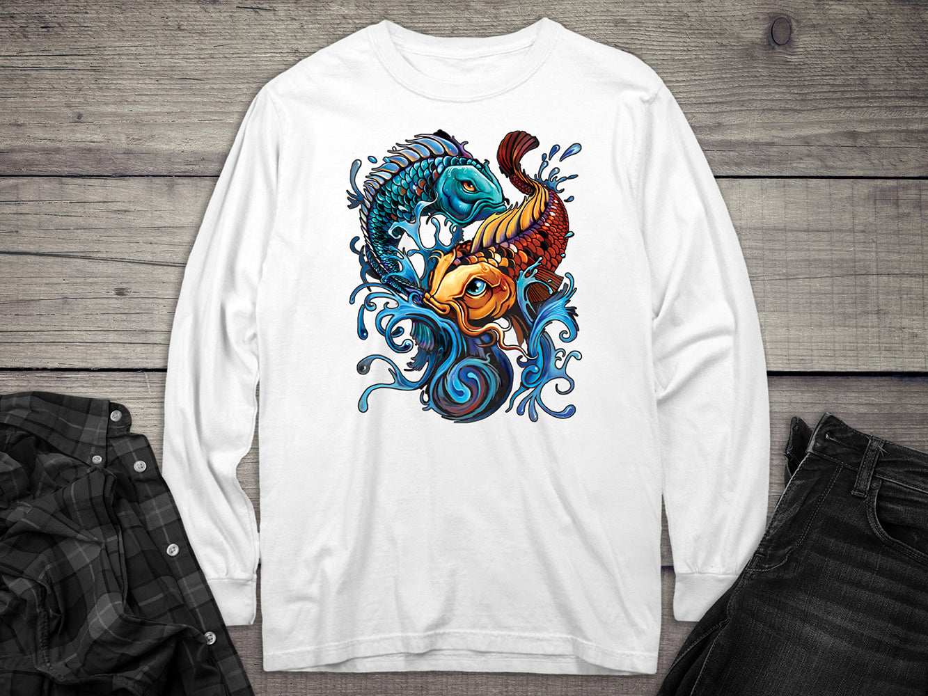 Yin Yang Koi Long Sleeve Tee