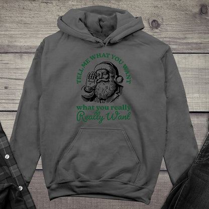Tell Me What You Want Santa Hoodie