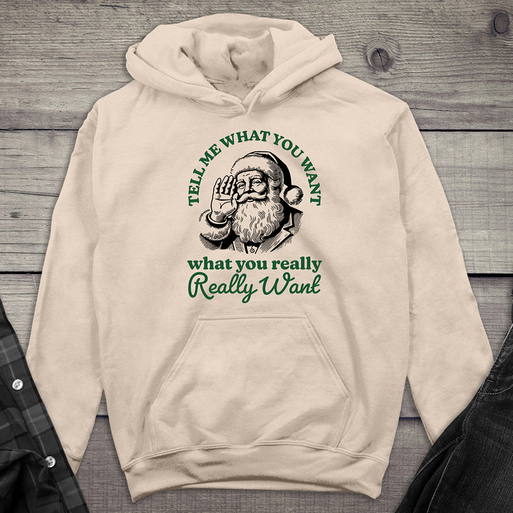 Tell Me What You Want Santa Hoodie