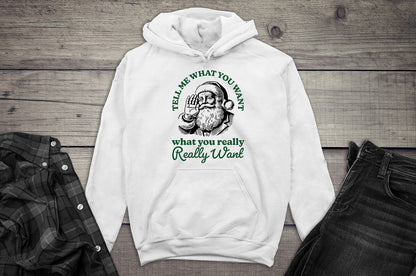Tell Me What You Want Santa Hoodie
