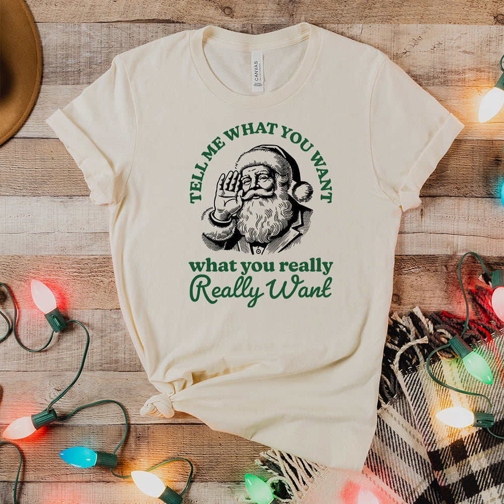 Tell Me What You Want Santa T-Shirt