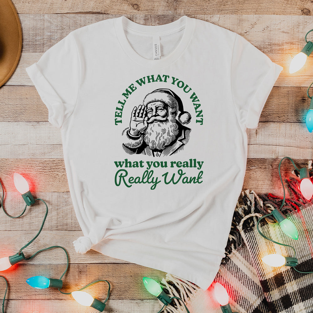 Tell Me What You Want Santa T-Shirt