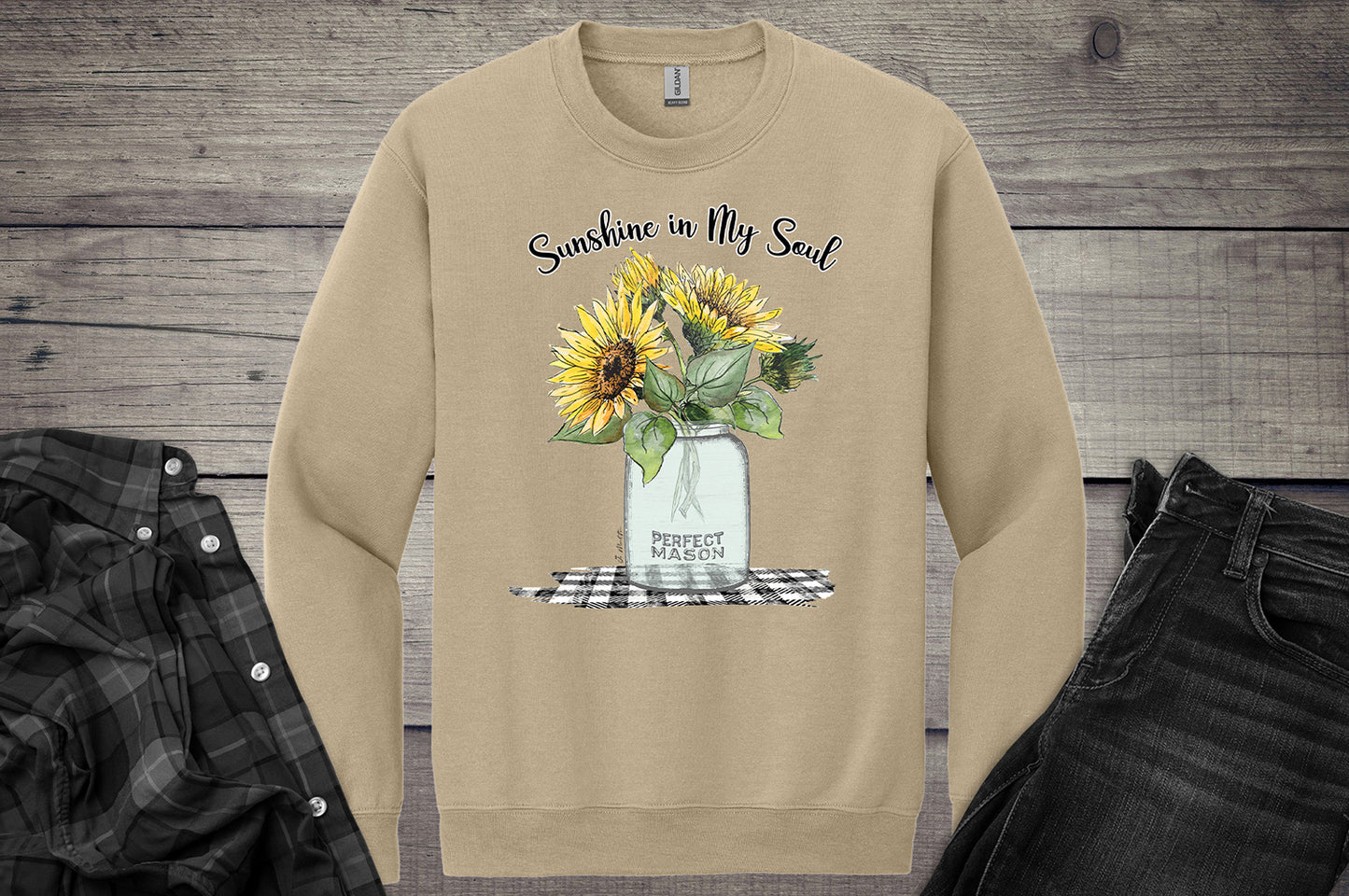 Best Days Sunflowers Crewneck Sweatshirt