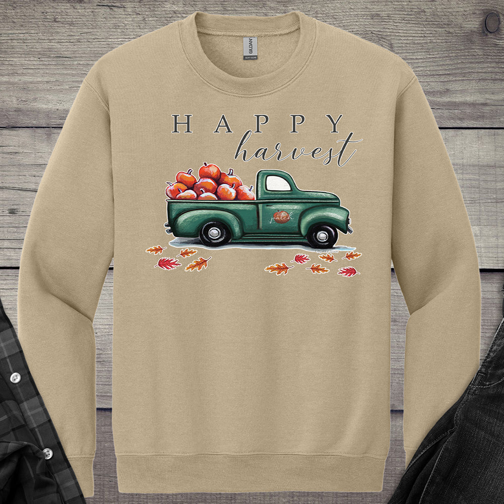 Happy Harvest Truck Crewneck Sweatshirt