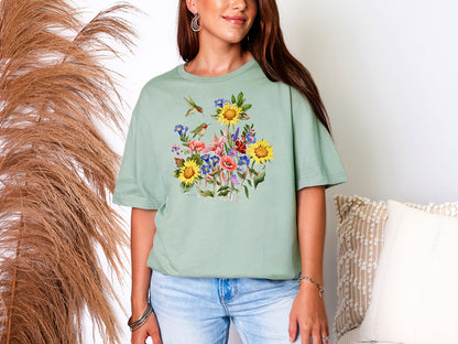 Sunflowers & Hummers T-Shirt