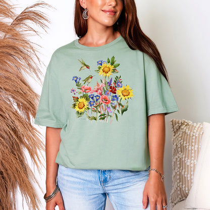 Sunflowers & Hummers T-Shirt
