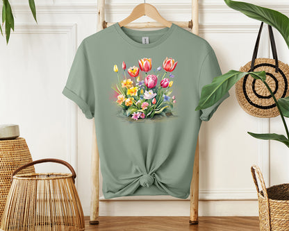 Tulips Watercolor T-Shirt