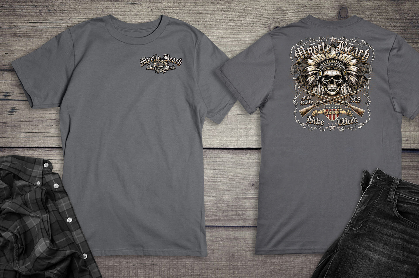 Myrtle Beach Chief Skull T-Shirt