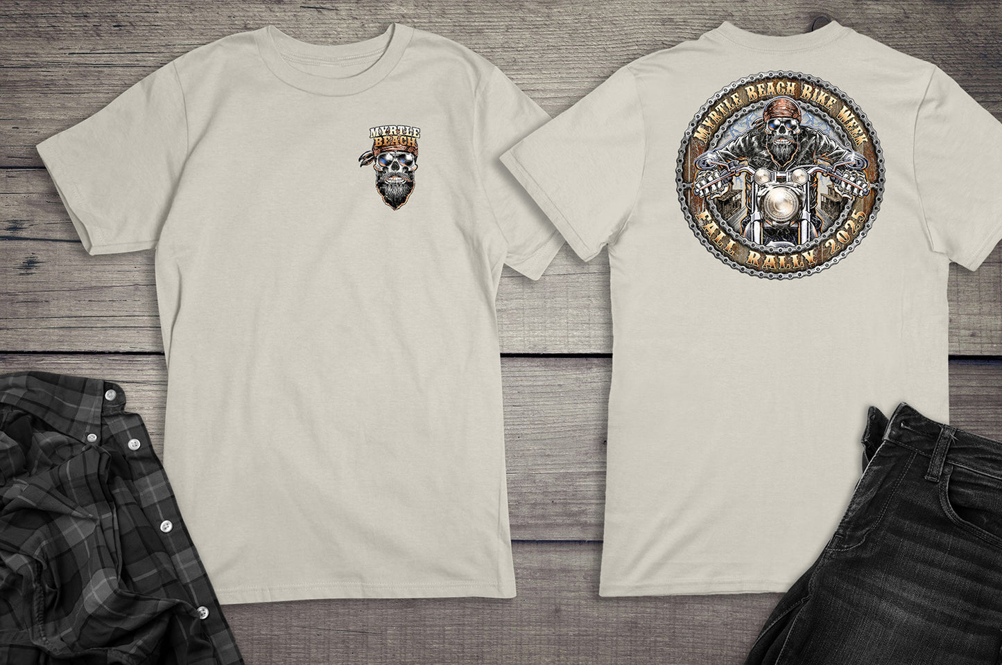 Myrtle Beach Skull Biker T-Shirt