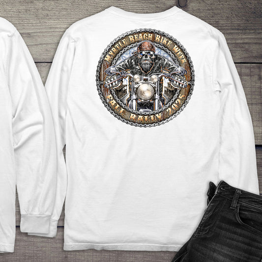 Myrtle Beach Skull Biker Long Sleeve Tee