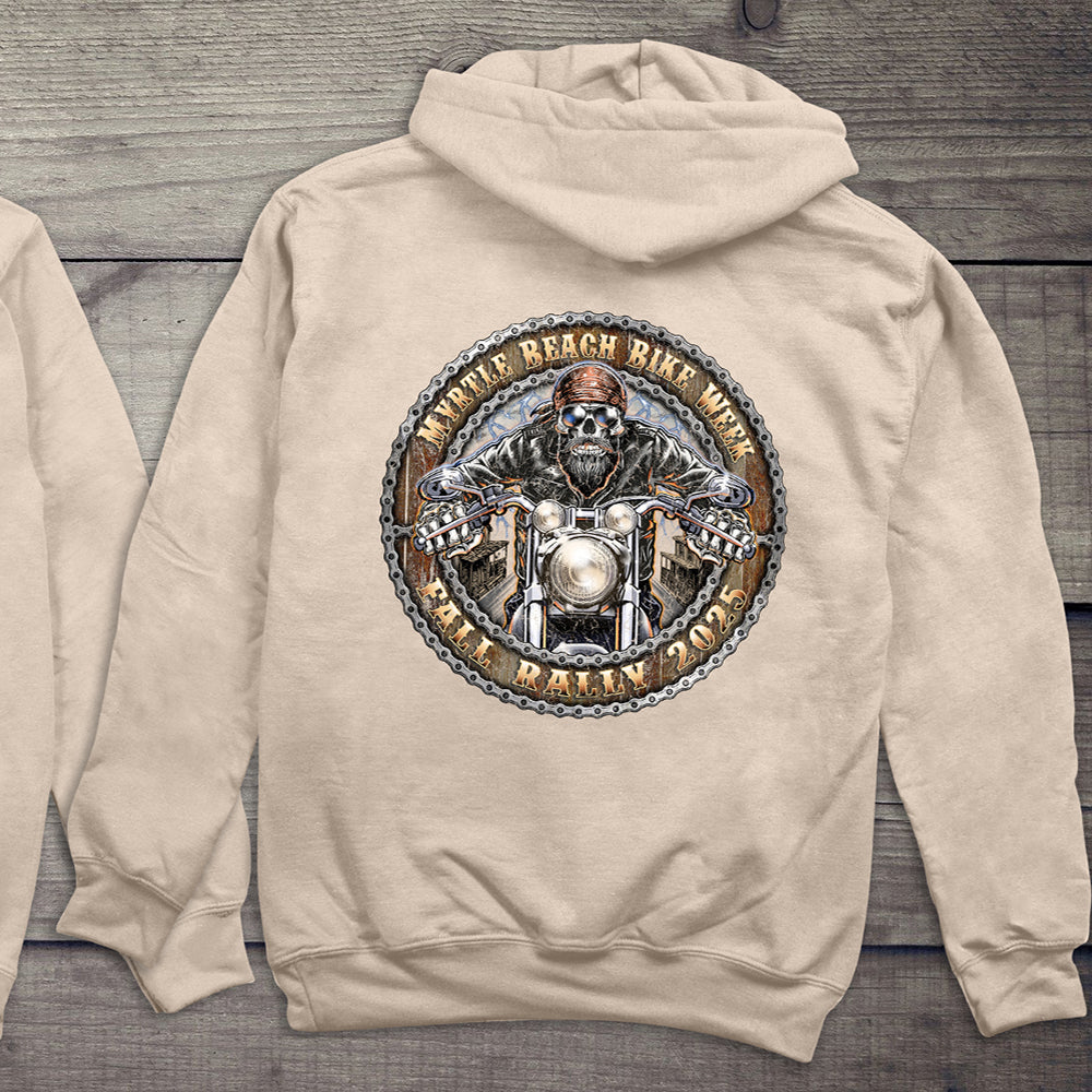 Myrtle Beach Skull Biker Hoodie