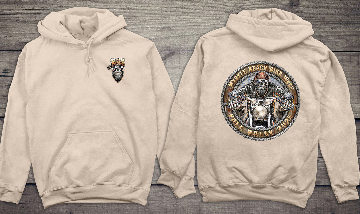 Myrtle Beach Skull Biker Hoodie